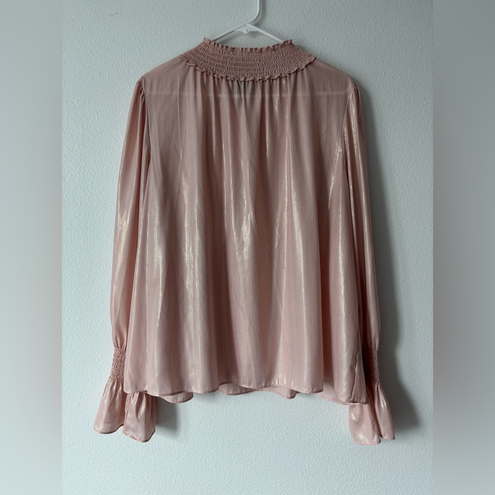 Worthington Shimmering Blush Blouse